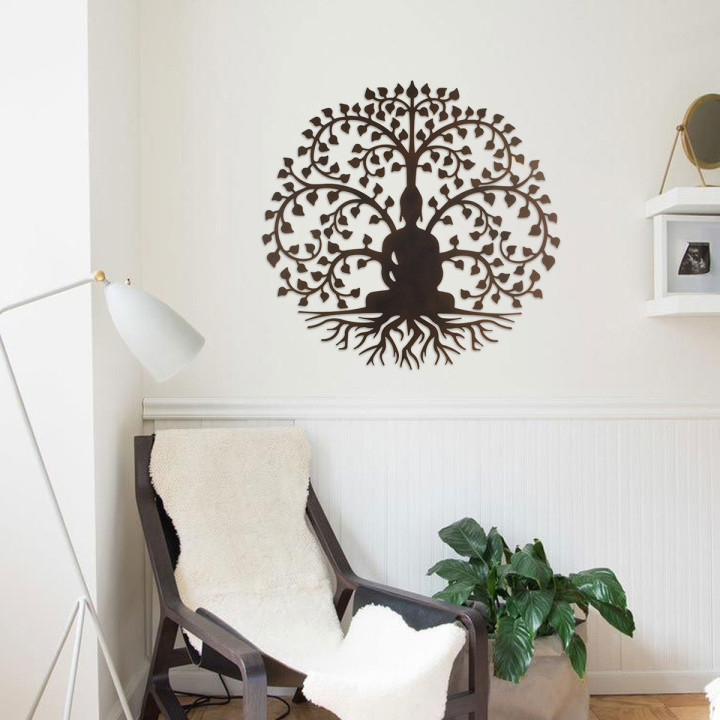 Adorno pared buda arbol 60 cm
