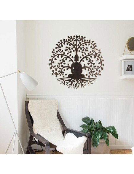 Adorno pared buda arbol 60 cm