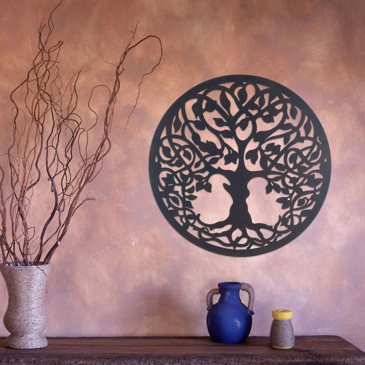Adorno pared arbol vida 50cm.