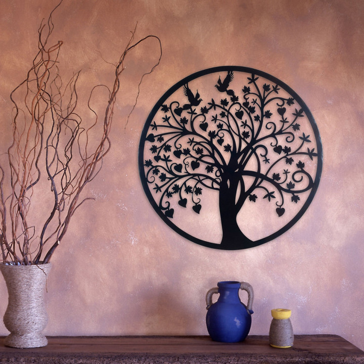 Adorno pared arbol vida 60cm.