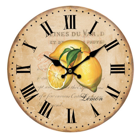 Reloj limones 34cm