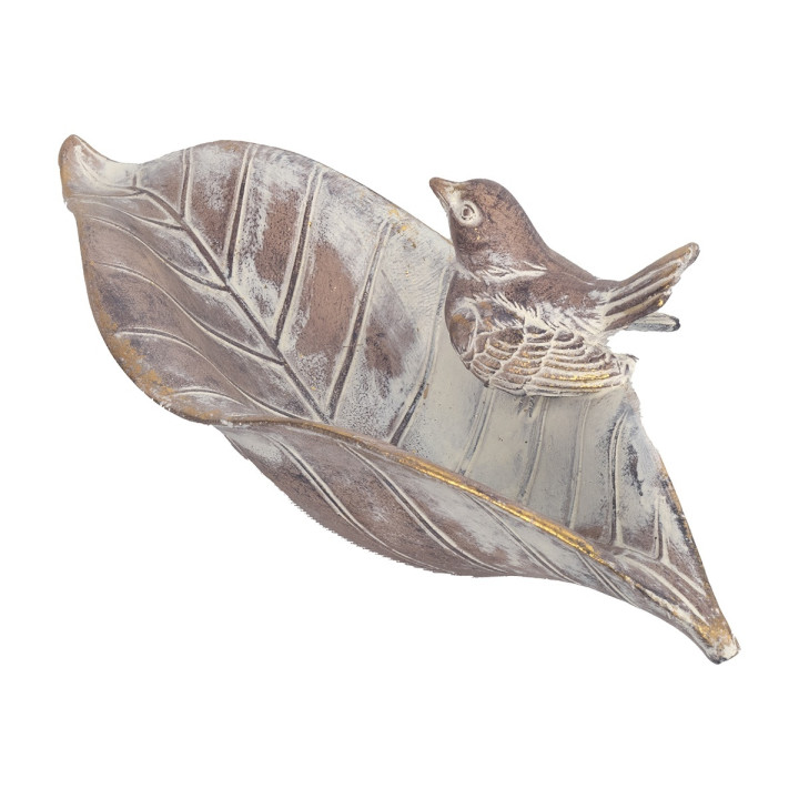 OFERTA *plato hoja con pájaro