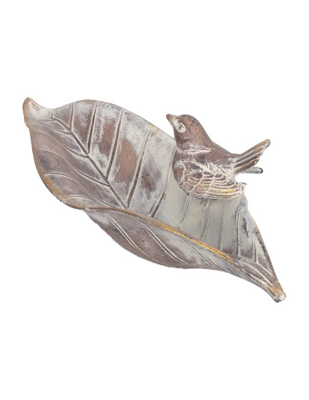 OFERTA *plato hoja con pájaro