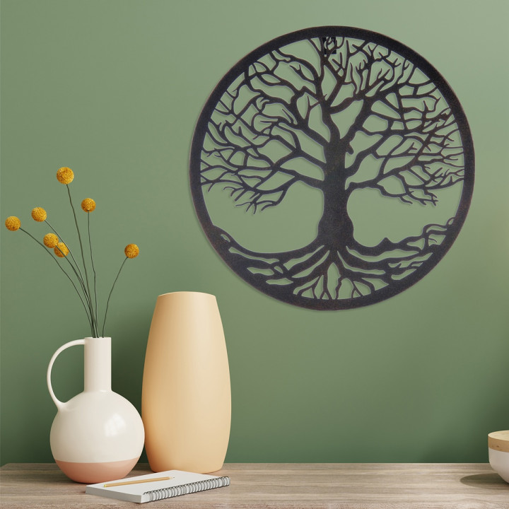 Adorno pared arbol vida 30cm.