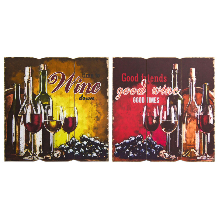 OFERTA *adorno pared cuadr. vino