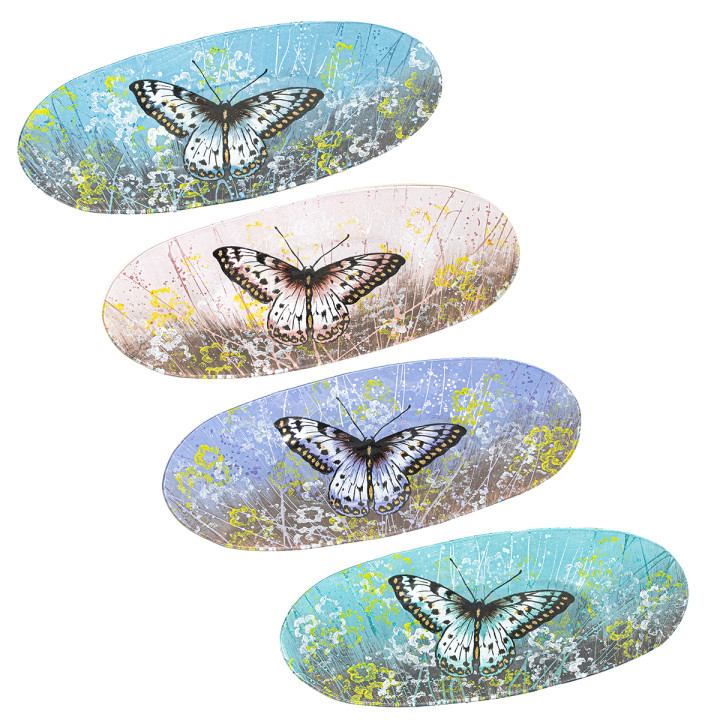 Plato mariposa oval 35cm.