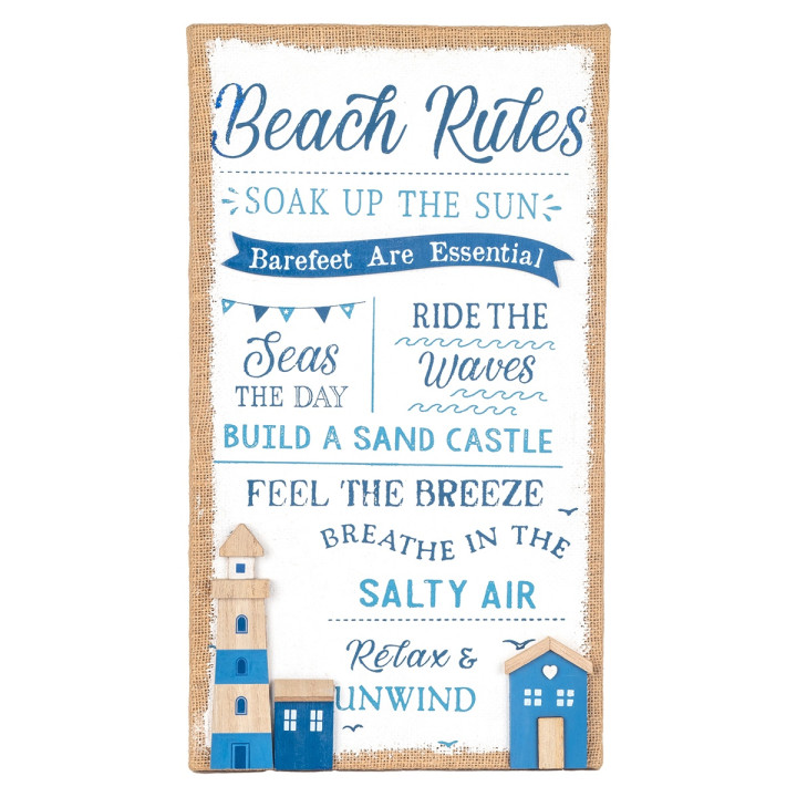OFERTA *adorno pared beach rules