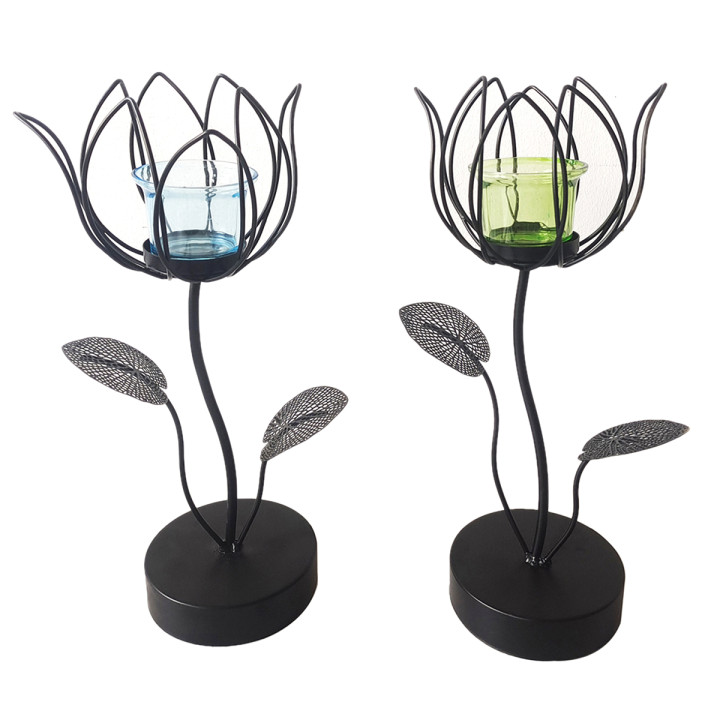 OFERTA *portavelas flor
