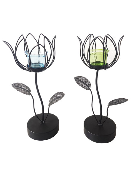 OFERTA *portavelas flor