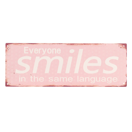 OFERTA *placa pared smiles 13x36cm.