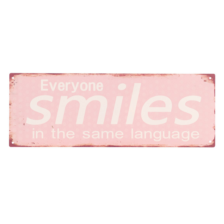 OFERTA *placa pared smiles 13x36cm.