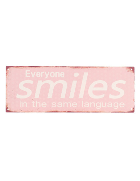 OFERTA *placa pared smiles 13x36cm.