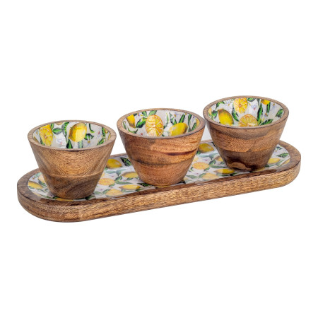 Bandeja limones c/3 cuencos