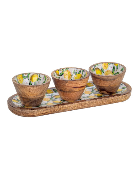 Bandeja limones c/3 cuencos