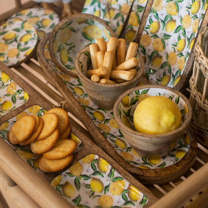 Bandeja limones c/3 cuencos