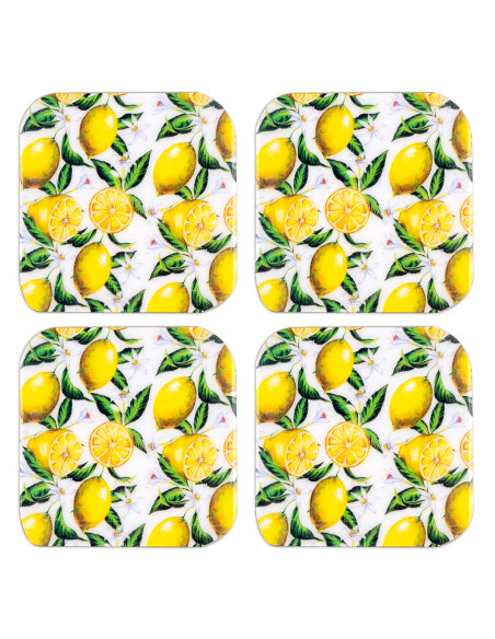 S/4 posavasos cuadrados limones