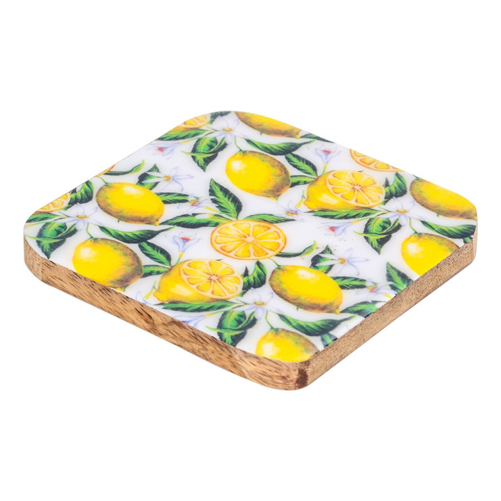 S/4 posavasos cuadrados limones