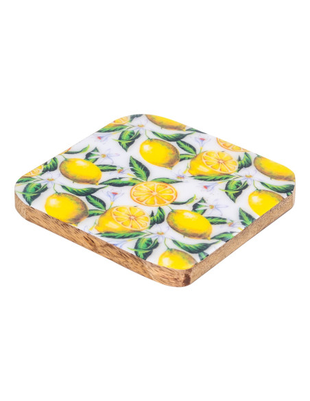S/4 posavasos cuadrados limones