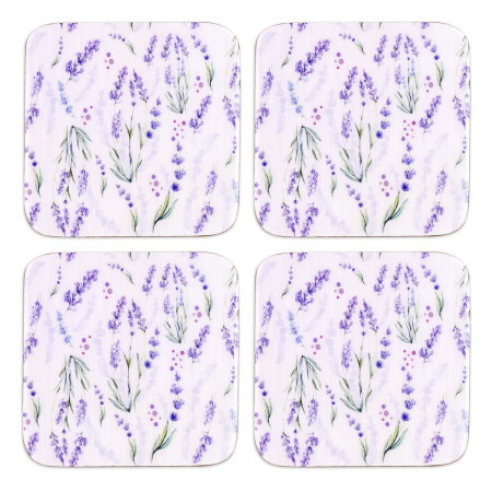 OFERTA *s/4 posavasos cuadrados lavanda
