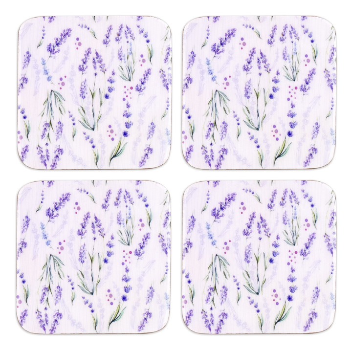 OFERTA *s/4 posavasos cuadrados lavanda
