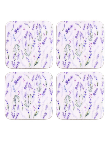 OFERTA *s/4 posavasos cuadrados lavanda