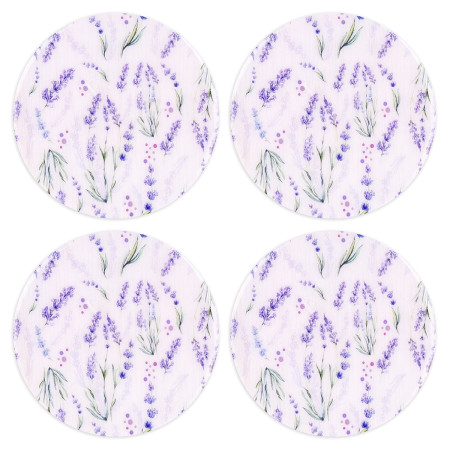 S/4 posavasos redondo lavanda