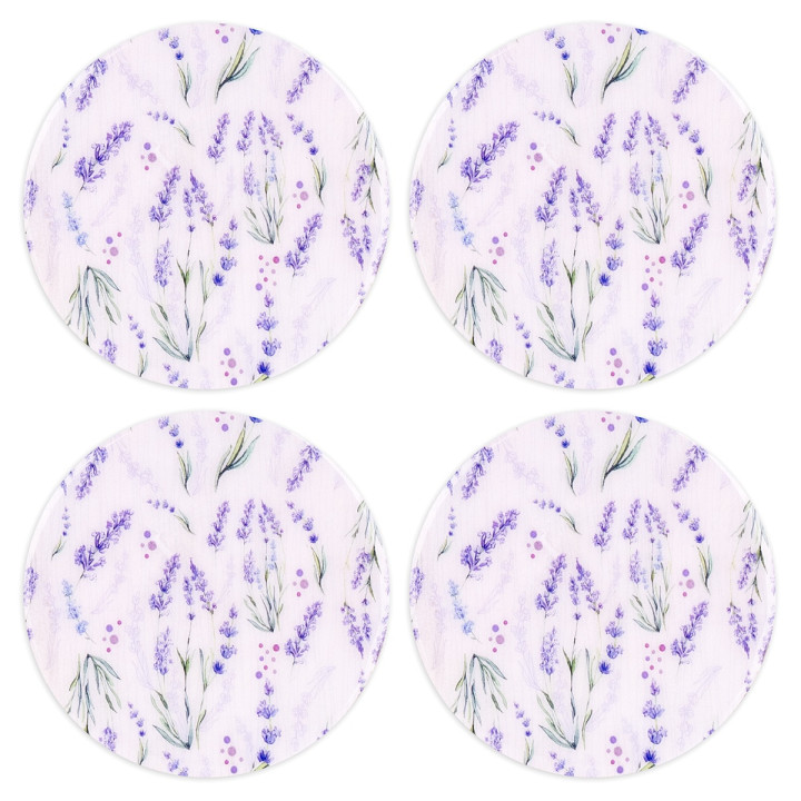 S/4 posavasos redondo lavanda