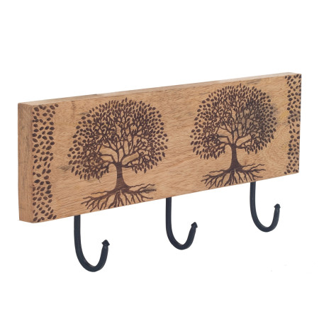 Percha 3 pomos arbol de vida