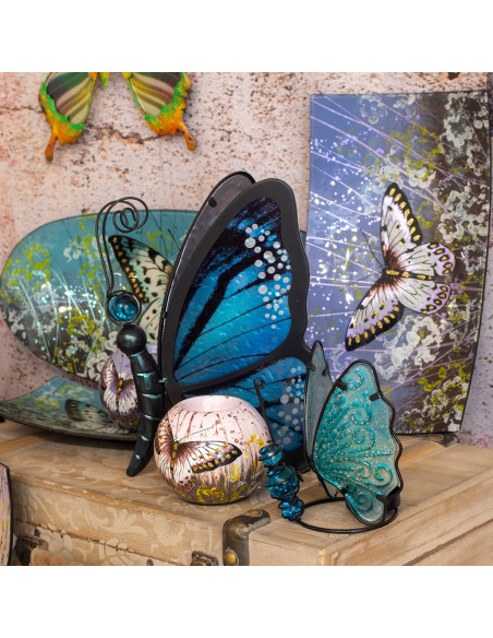 Portavelas mariposa 3 dif.
