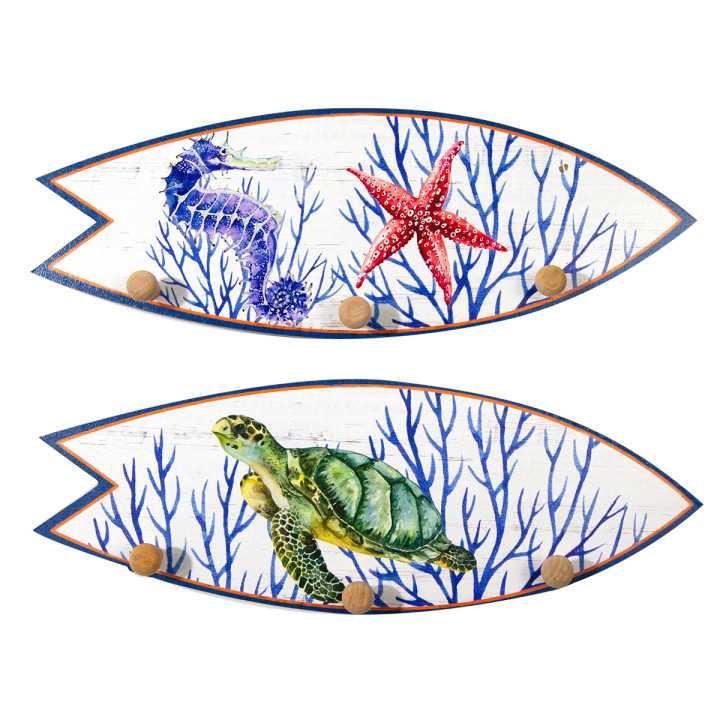 Percha tabla surf 3 pomos