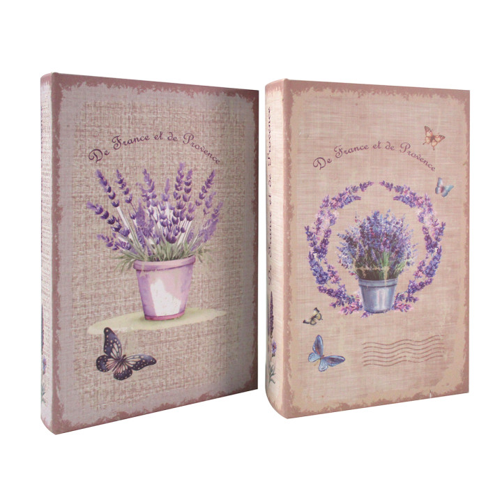Caja libro lavanda 2 dif.