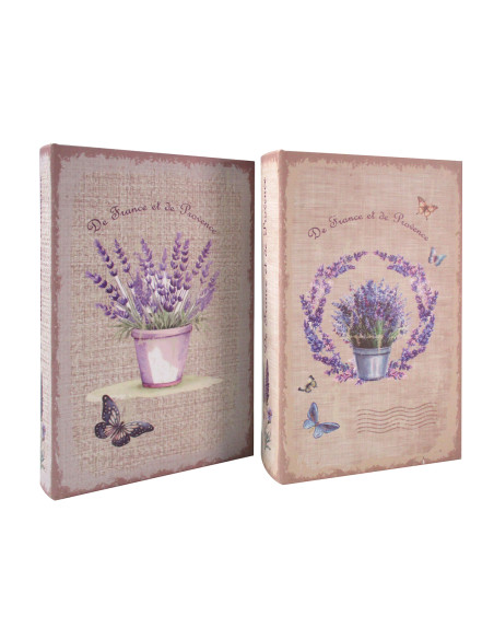 Caja libro lavanda 2 dif.