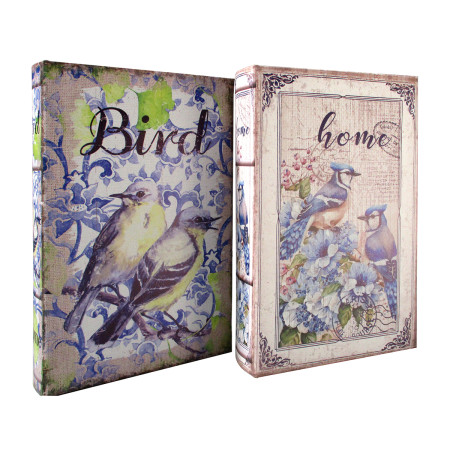 Caja libro pajaro 2 dif.