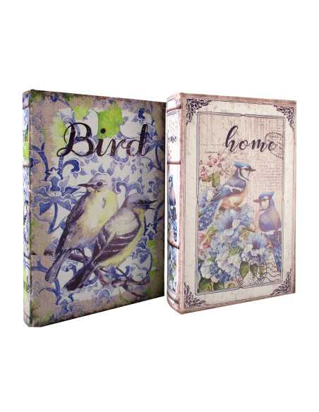 Caja libro pajaro 2 dif.