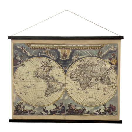 Lienzo enrollable mapa mundo
