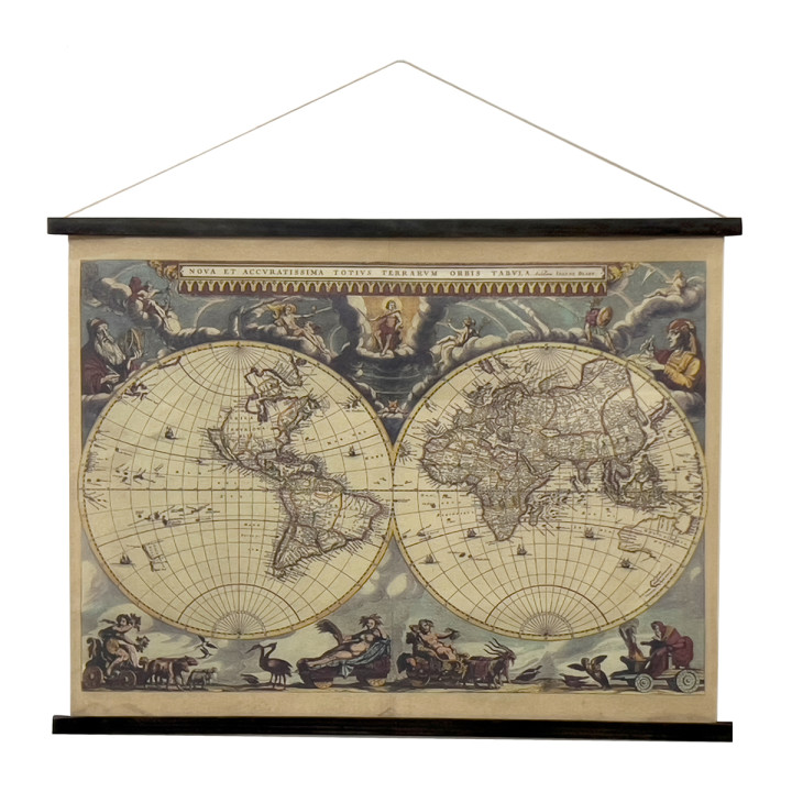 Lienzo enrollable mapa mundo