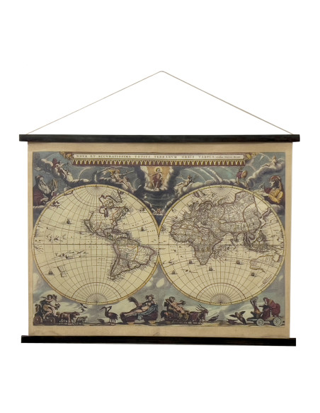Lienzo enrollable mapa mundo