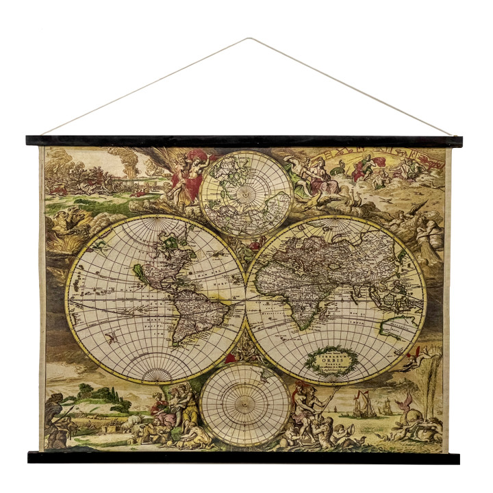 Lienzo enrollable mapa mundo