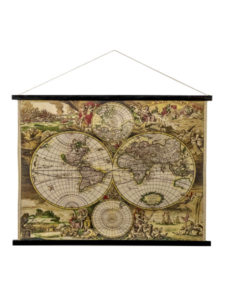 Lienzo enrollable mapa mundo