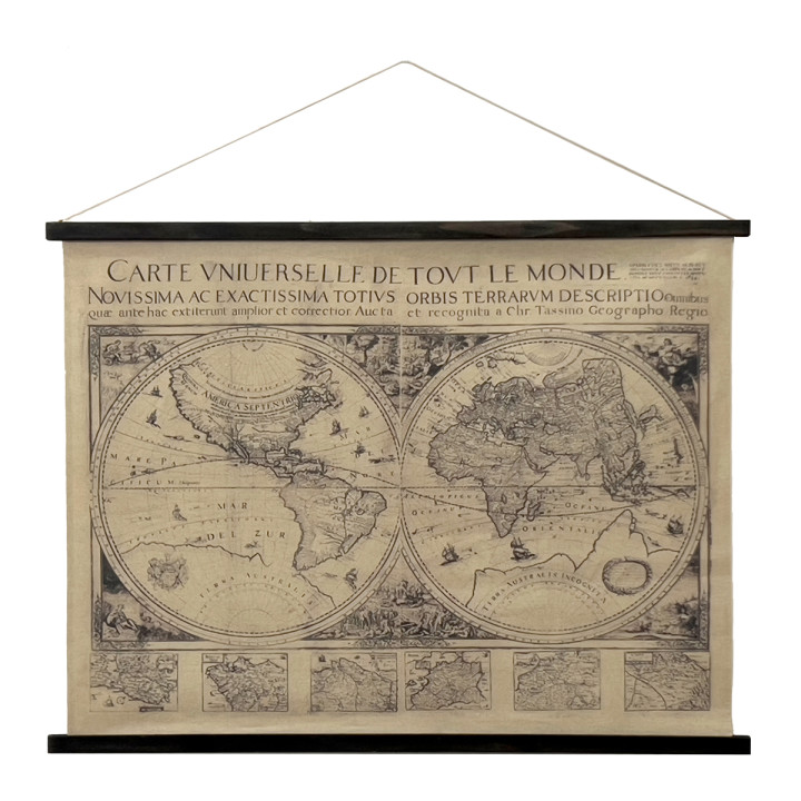 Lienzo enrollable mapa mundo
