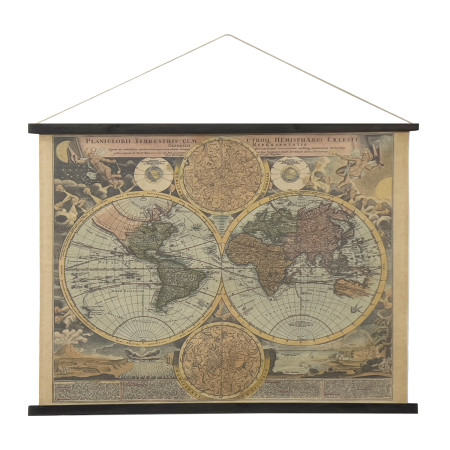 Lienzo enrollable mapa mundo