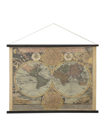 Lienzo enrollable mapa mundo