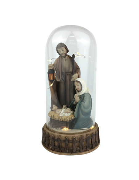 Nacimiento en campana de cristal