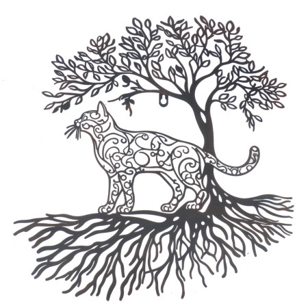 OFERTA *adorno pared arbol con gato