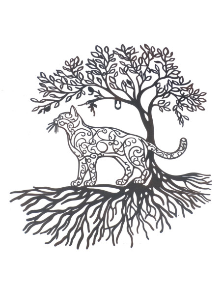 OFERTA *adorno pared arbol con gato