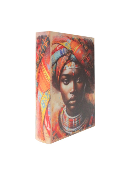 Caja libro africana