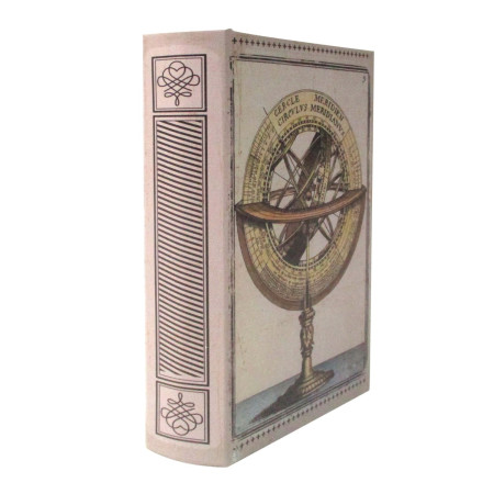 Caja libro seguridad c/llave esfera armilar