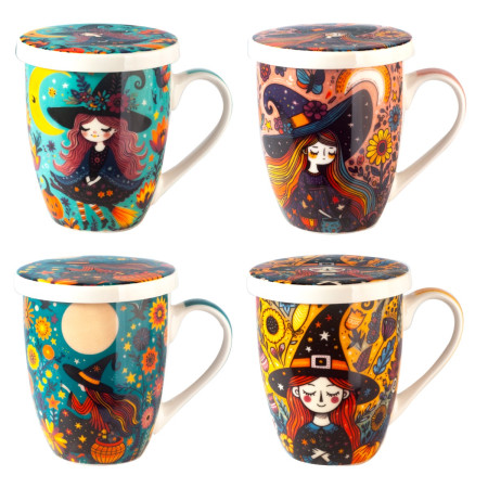 Mug bruja 4 dif. c/caja regalo
