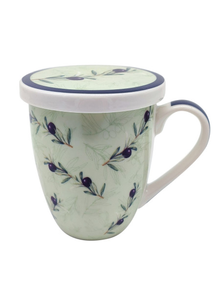 Mug y filtro aceitunas c/caja regalo
