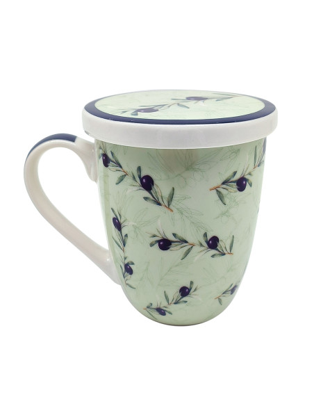 Mug y filtro aceitunas c/caja regalo